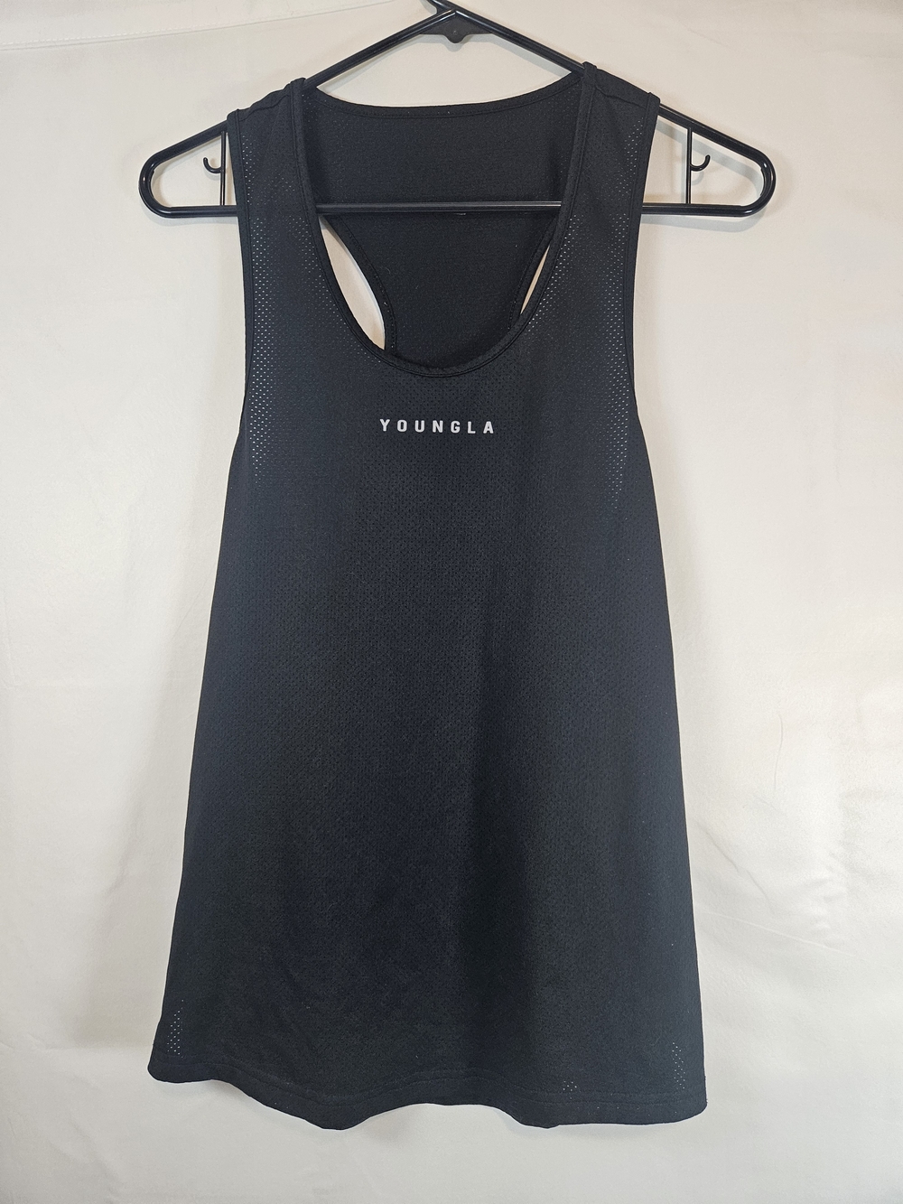 YoungLA Black Performance Racerback Tank Workout Training